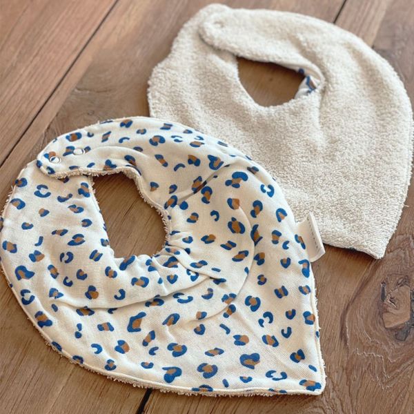 Lot de 2 bavoirs bandana Mael Graou