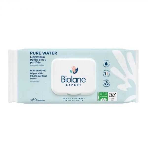 Lot de 3 lingettes bébé Pure Water