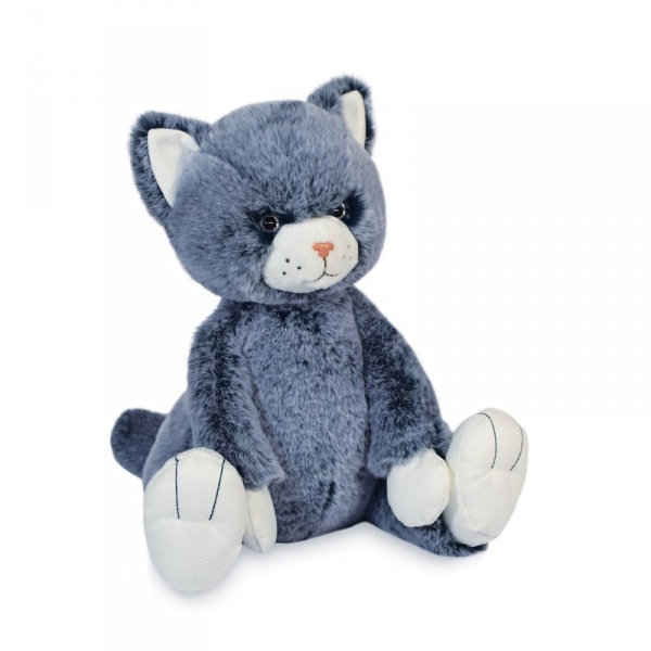 Histoire D Ours Peluche Lulu Le Chat Bleu 25 Cm Made In Bebe