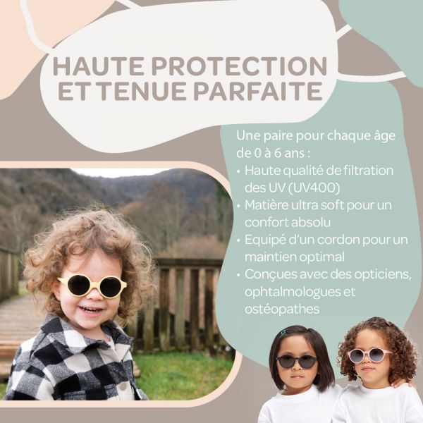 Lunettes de soleil bébé bandeau 0-9 mois Citronnade