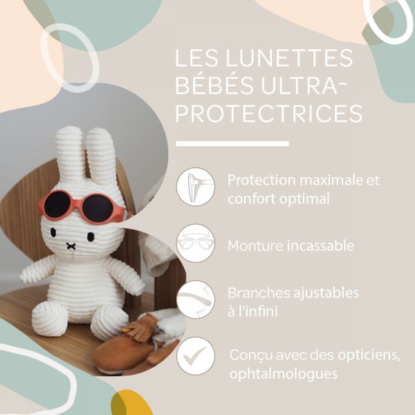 Lunettes de soleil bébé bandeau 0-9 mois Galet