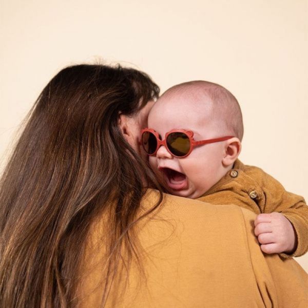 Lunettes de soleil bébé 0 - 1 an Lion Terre de Sienne