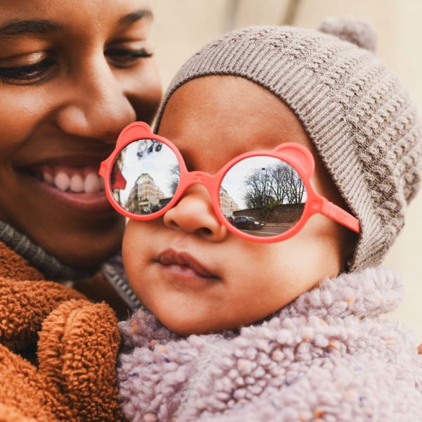 Lunettes de soleil bébé 0-1 ans Ourson Rouge Elysée