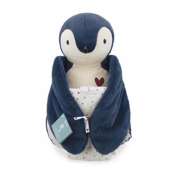 Grande peluche pingouin bleu 50 cm