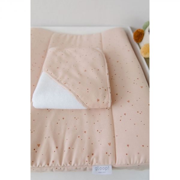 Matelas à langer éponge Organic Pink Sparkle