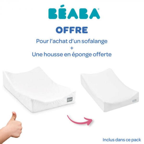 Matelas à langer Sofalange  + housse éponge blanche