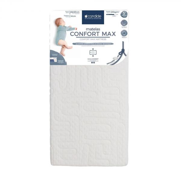 Matelas bébé Confort Max déhoussable 60 x 120 cm