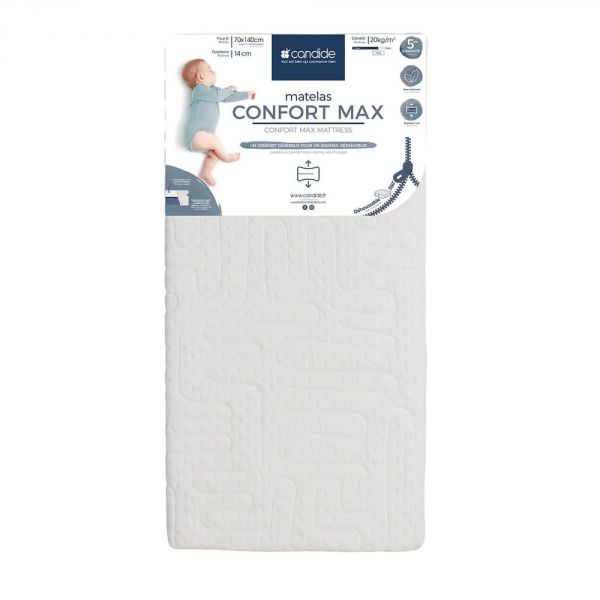 Matelas bébé Confort Max déhoussable 70 x 140 cm