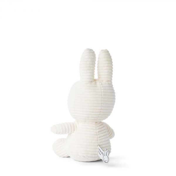 Peluche lapin Miffy velours côtelé éco 23 cm Blanc