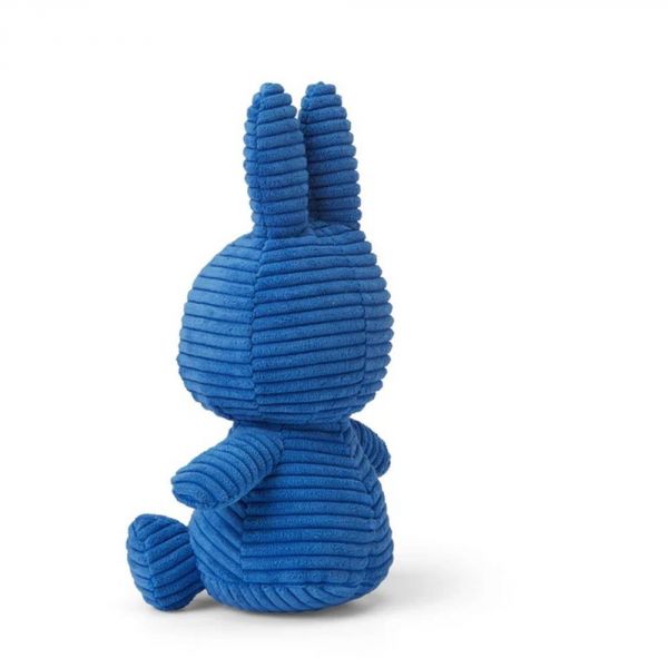 Peluche lapin Miffy velours côtelé éco 23 cm Bleu cobalt