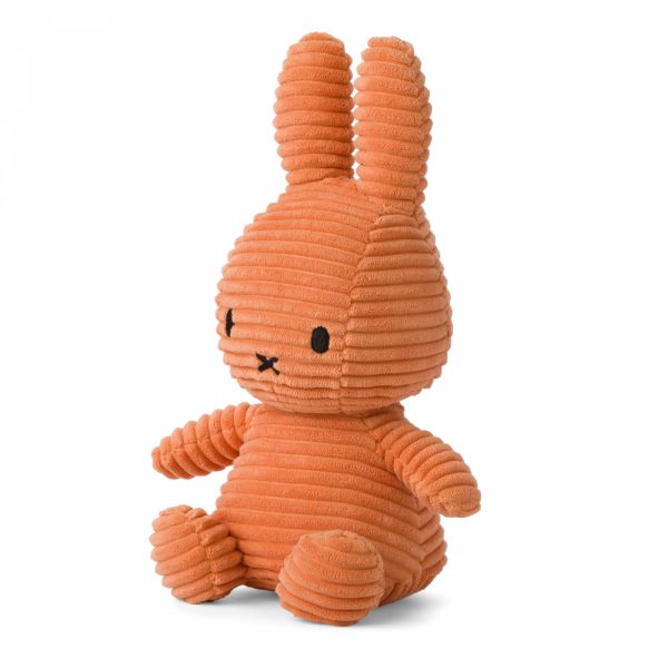 Peluche lapin Miffy velours côtelé éco 23 cm Orange