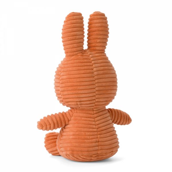 Peluche lapin Miffy velours côtelé éco 23 cm Orange