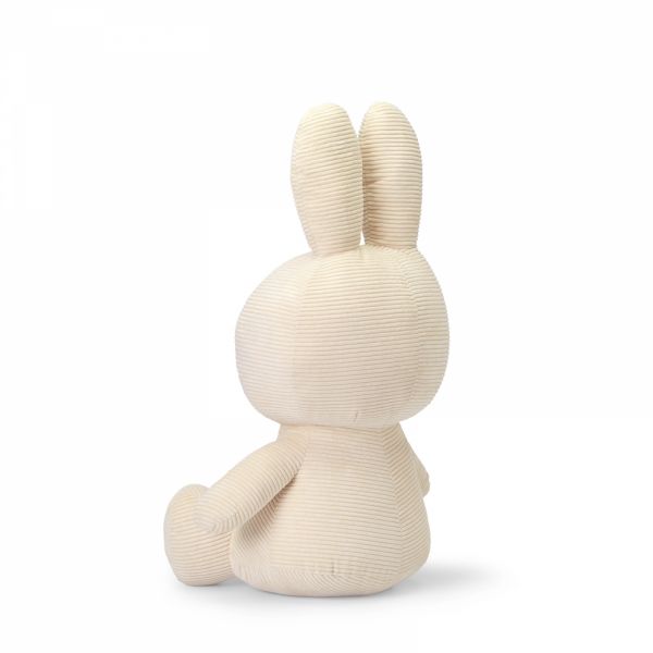 Peluche lapin Miffy velours côtelé éco 50 cm Blanc