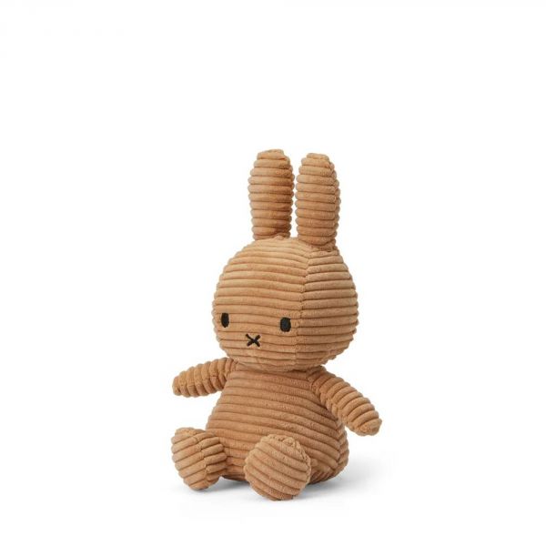 Peluche lapin Miffy velours côtelé éco 23 cm Beige