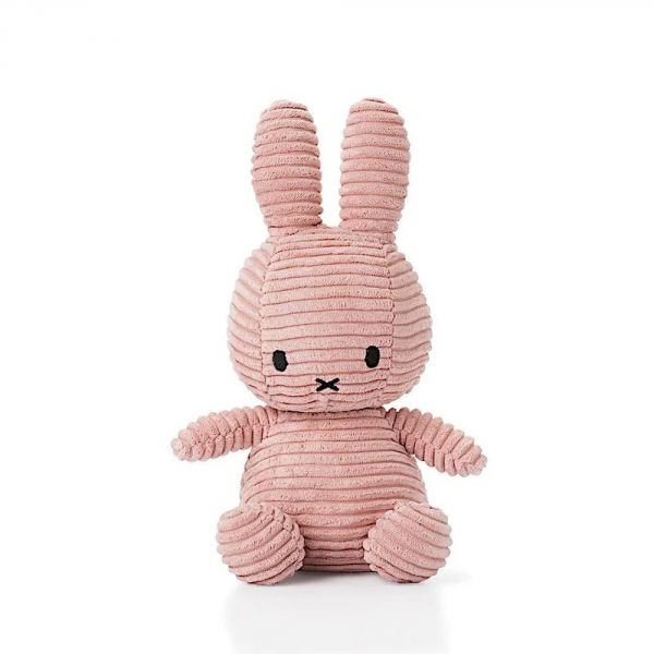 Peluche lapin Miffy velours côtelé éco 23 cm Rose