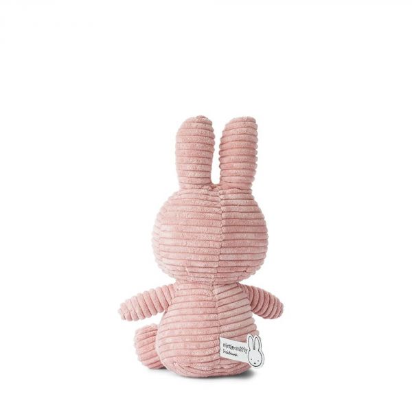 Peluche lapin Miffy velours côtelé éco 23 cm Rose