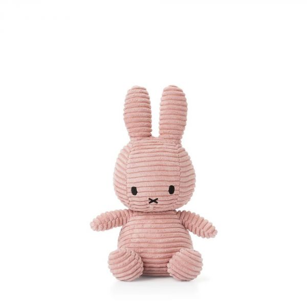 Peluche lapin Miffy velours côtelé éco 23 cm Rose