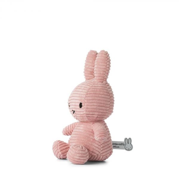 Peluche lapin Miffy velours côtelé éco 23 cm Rose