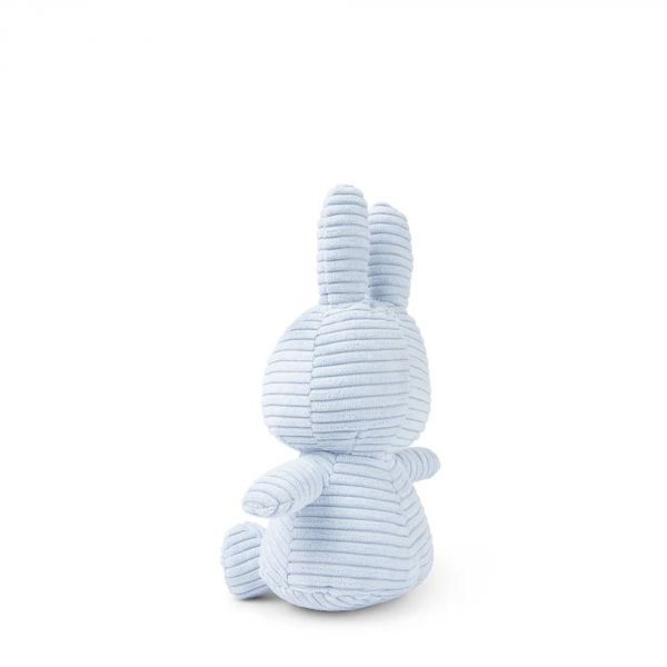 Peluche lapin Miffy velours côtelé éco 23 cm Bleu glace