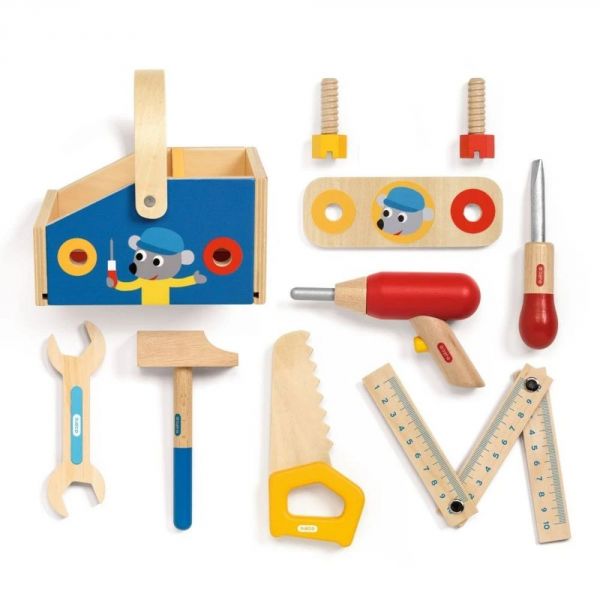 Boîte à outils pour enfant en bois Minibrico