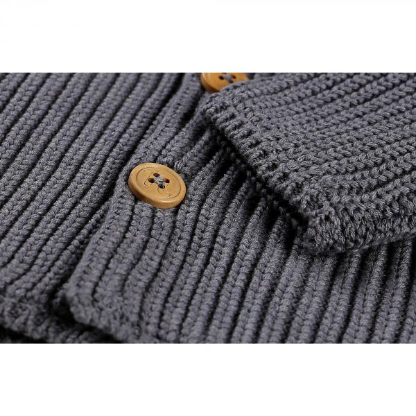 Mantelet tricot bio Gris 12 mois