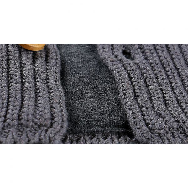 Mantelet tricot bio Gris 12 mois