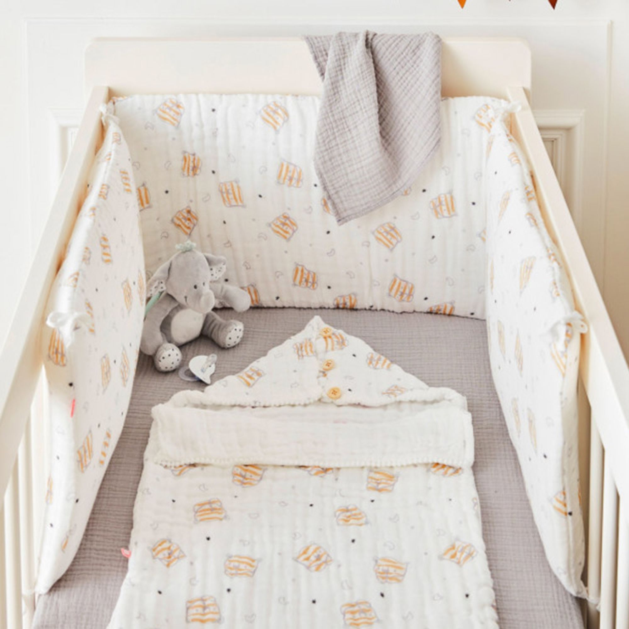 Noukie S Nid D Ange 0 6 M Mousseline De Coton Bio Milo Made In Bebe