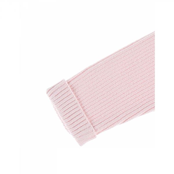 Combi pilote tricot Rose clair  - 12 mois