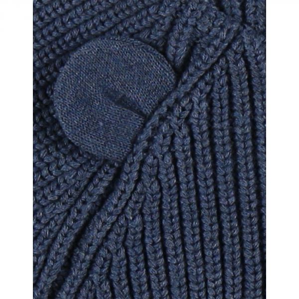 Mantelet tricot bio Navy 1 mois