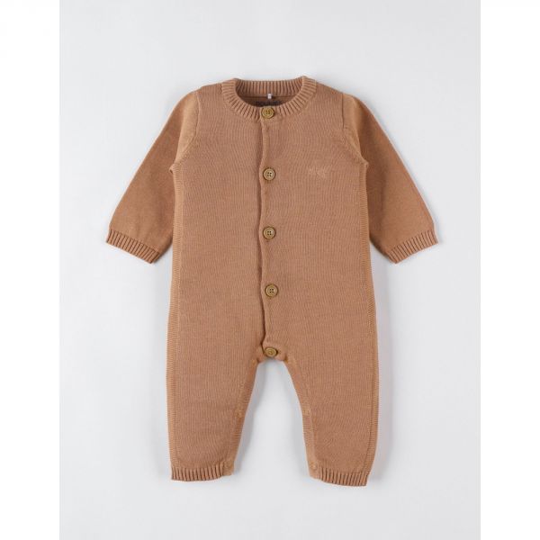 Combi pilote tricot Caramel - 9 mois