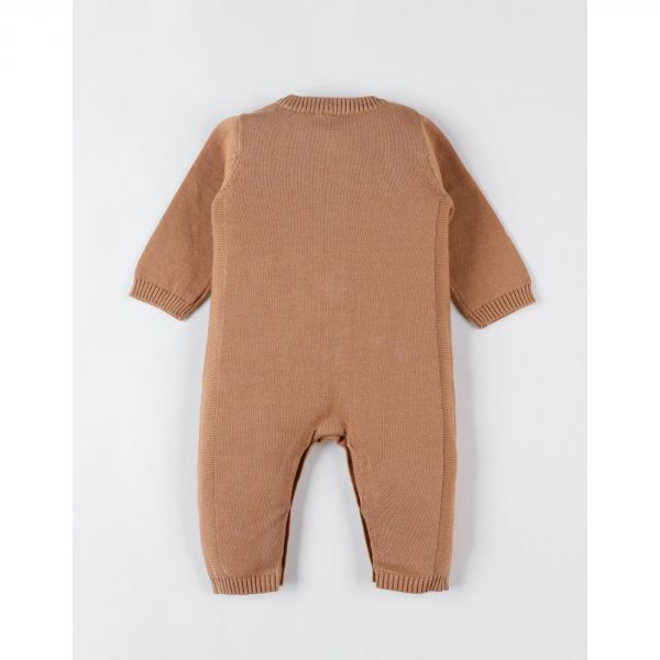 Combi pilote tricot Caramel - 9 mois