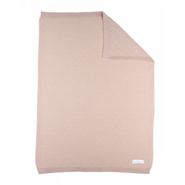 Couverture en tricot 75x100cm powder pink - Mix and match