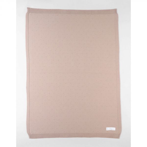 Couverture en tricot 75x100cm powder pink - Mix and match