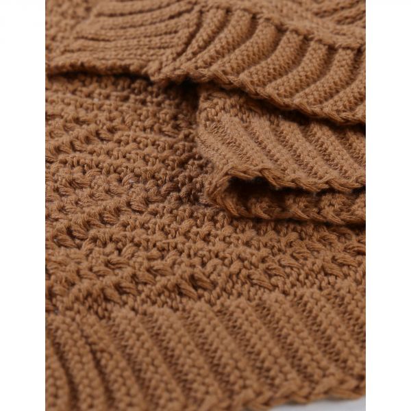 Couverture en tricot 75x100cm Sweet caramel - Mix and match