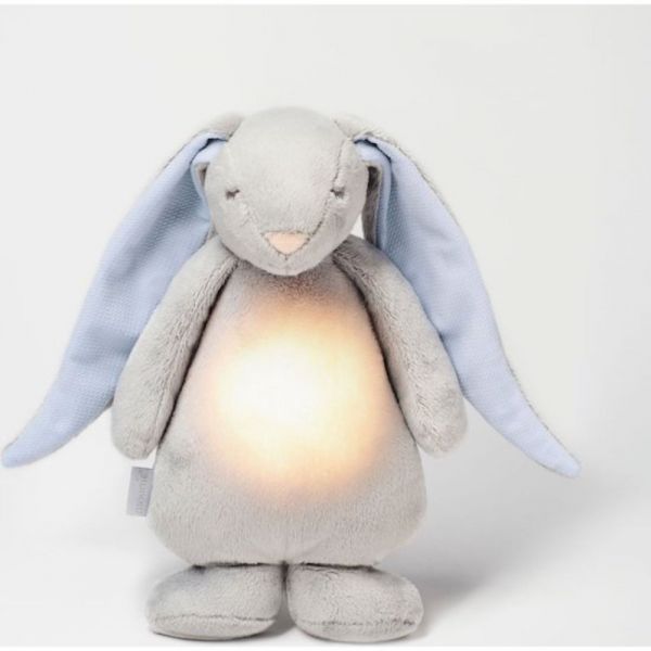 Peluche Veilleuse Lapin Gris et Bleu