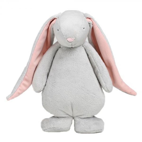 Peluche Veilleuse Lapin Gris et Rose