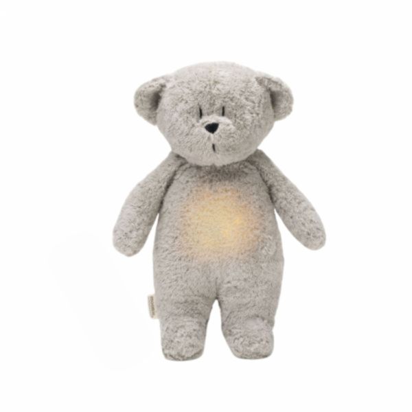 Peluche Veilleuse Ours Nature Bio Gris Minéral