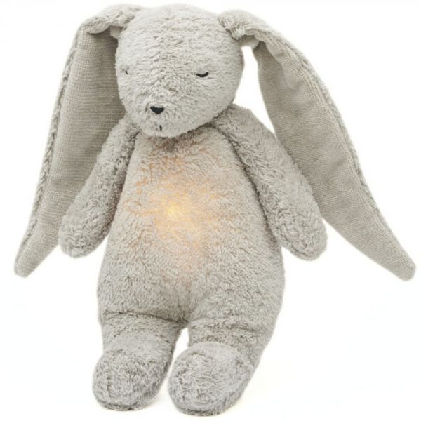 Veilleuse lapin nature bio avec sons & lumières gris