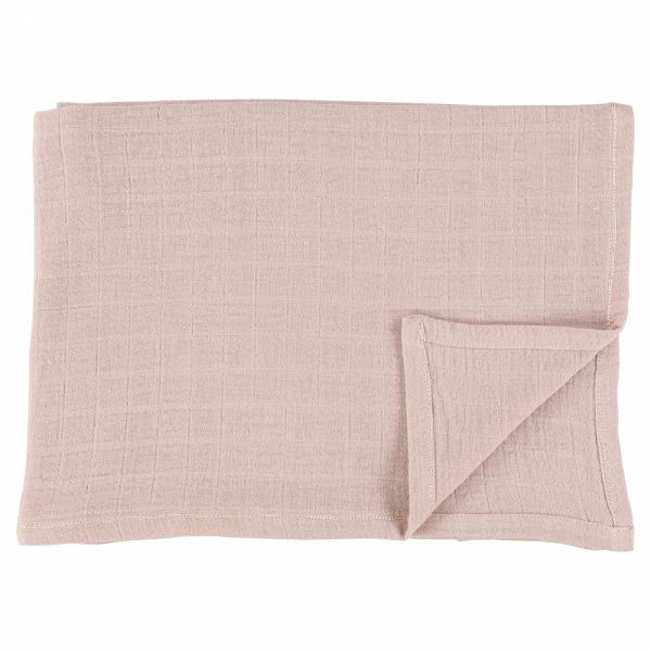 Lange en mousseline Bliss Rose - 110 x 110 cm