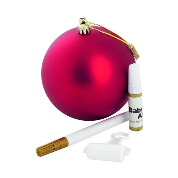 Boule de Noël empreinte Rouge