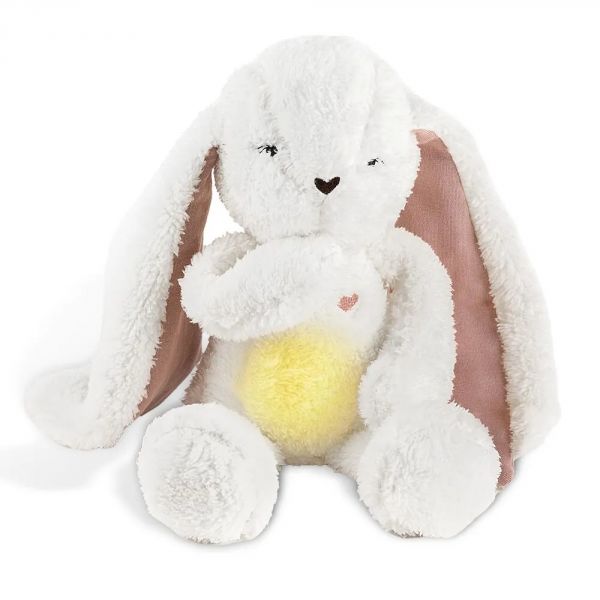 Peluche Lapin Ecru-Rouge