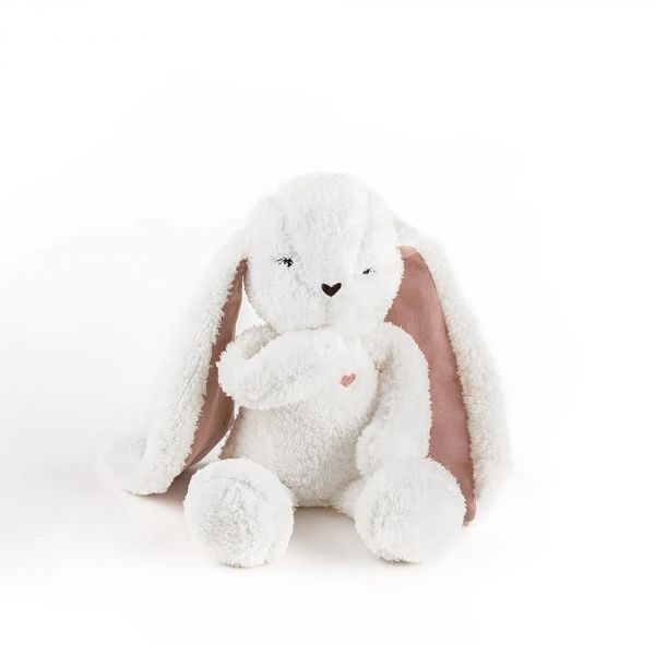 Peluche Lapin Ecru-Rouge