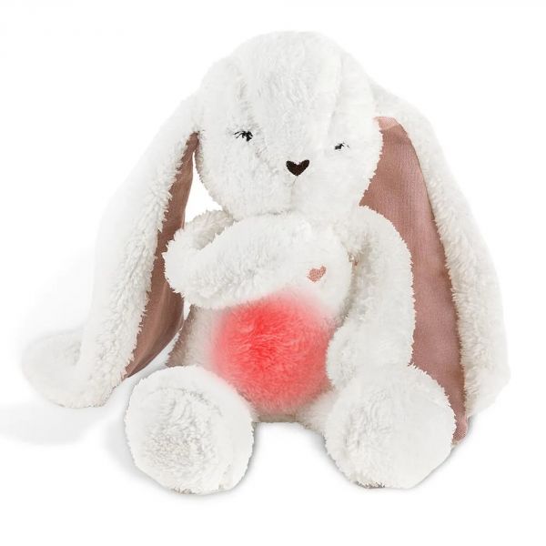 Peluche Lapin Ecru-Rouge