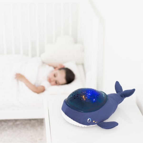 Peluche veilleuse bébé projection effets aquatiques Baleine Aqua Dream