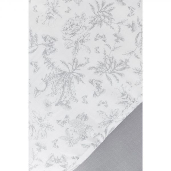 Nid d'ange Toile de Jouy gris 41 x 85 cm