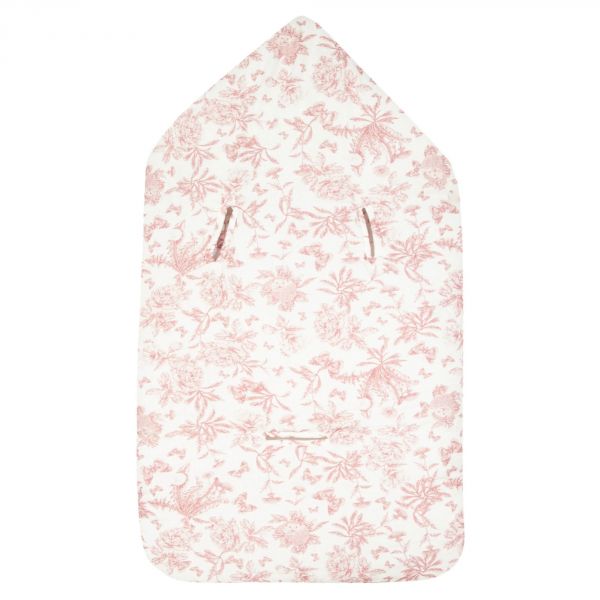 Nid d'ange Toile de Jouy rose 41 x 85 cm