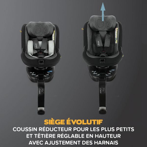 Siège auto pivotant O3 Lite 360° isofix crème i-Size