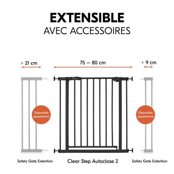 Barrière d'escalier Open N Stop 2 Black