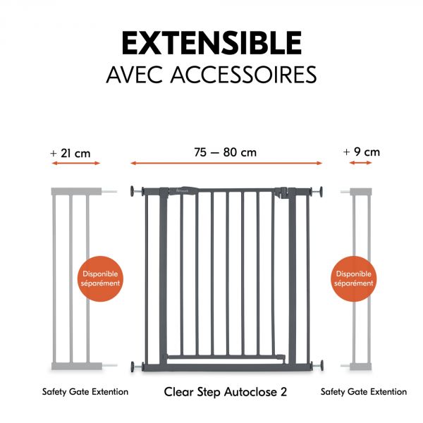 Barrière d'escalier Open N Stop 2 Dark-Grey