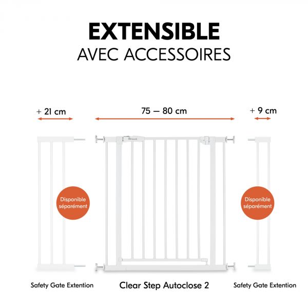 Barrière d'escalier Open N Stop 2 White